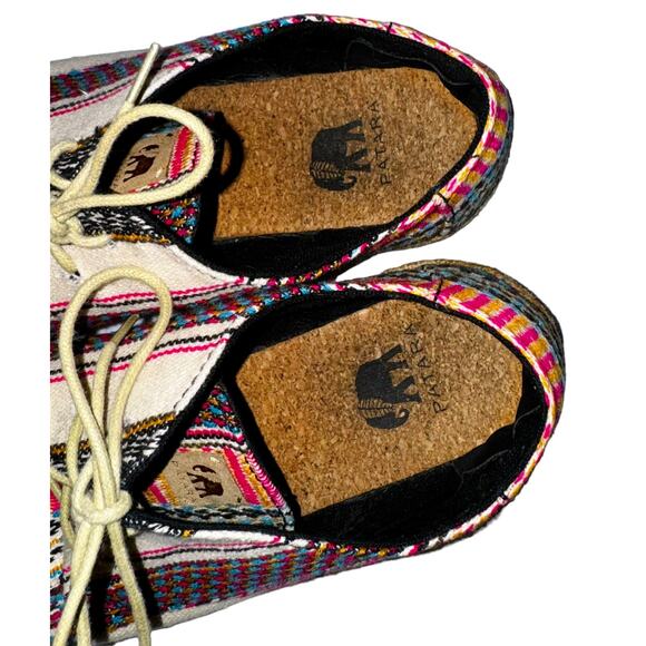 Patara Women's Nomad Casual Rainbow Boho Espadrille Shoes Size 8 Hippie Woven - Picture 3 of 9